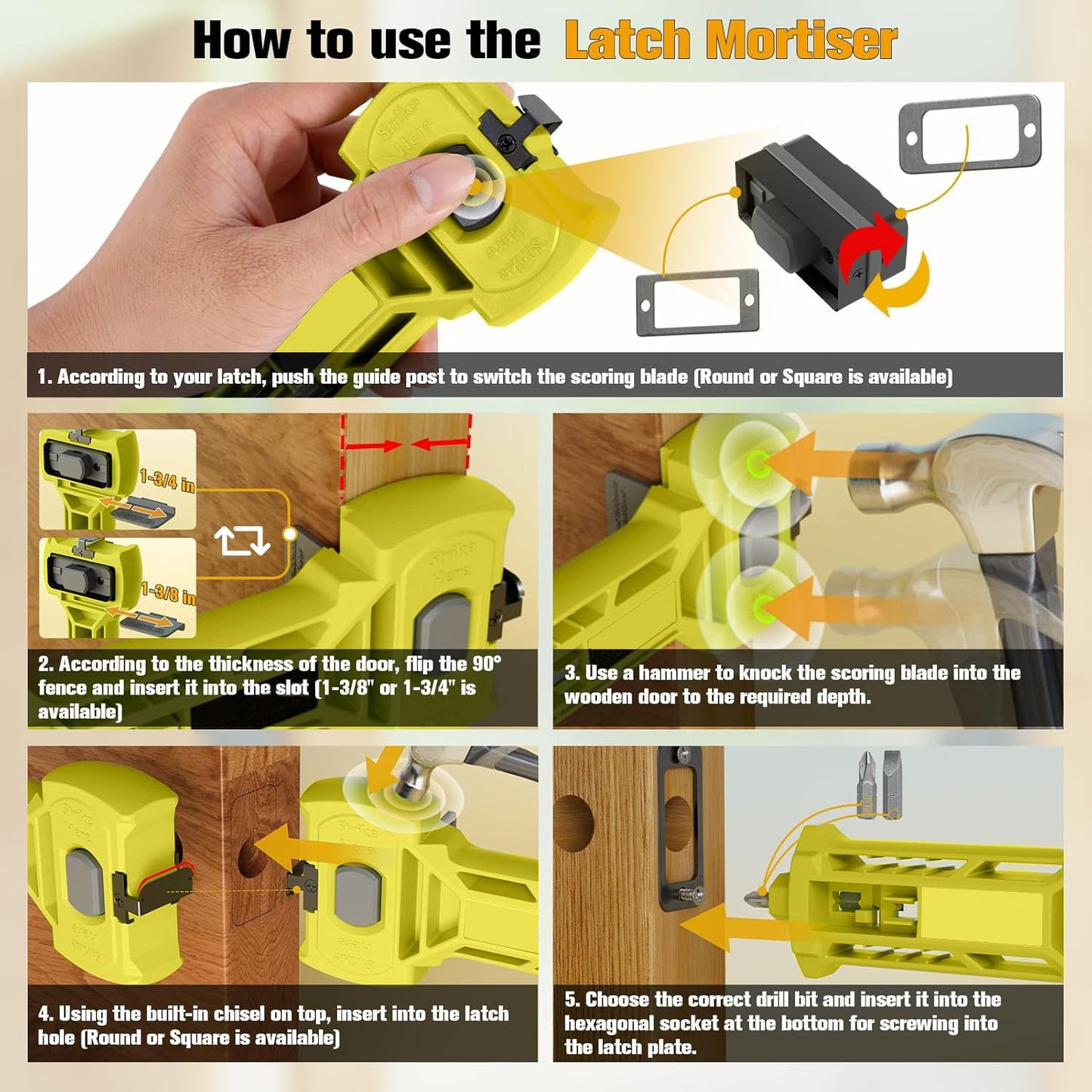 🔥LAST DAY 50% OFF - ⚒️Door Latch Installation Kit for Accurate Chiseling and Scoring