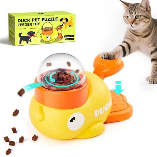 💥LAST DAY SALE 49% OFF-Pet Puzzle Toy, Interactive Duck-Shaped Puppy Food Slow Feeder Treat Dispenser